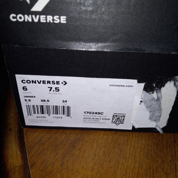 Converse run hike platform sneakers size 7.5 womens - Picture 2 of 6